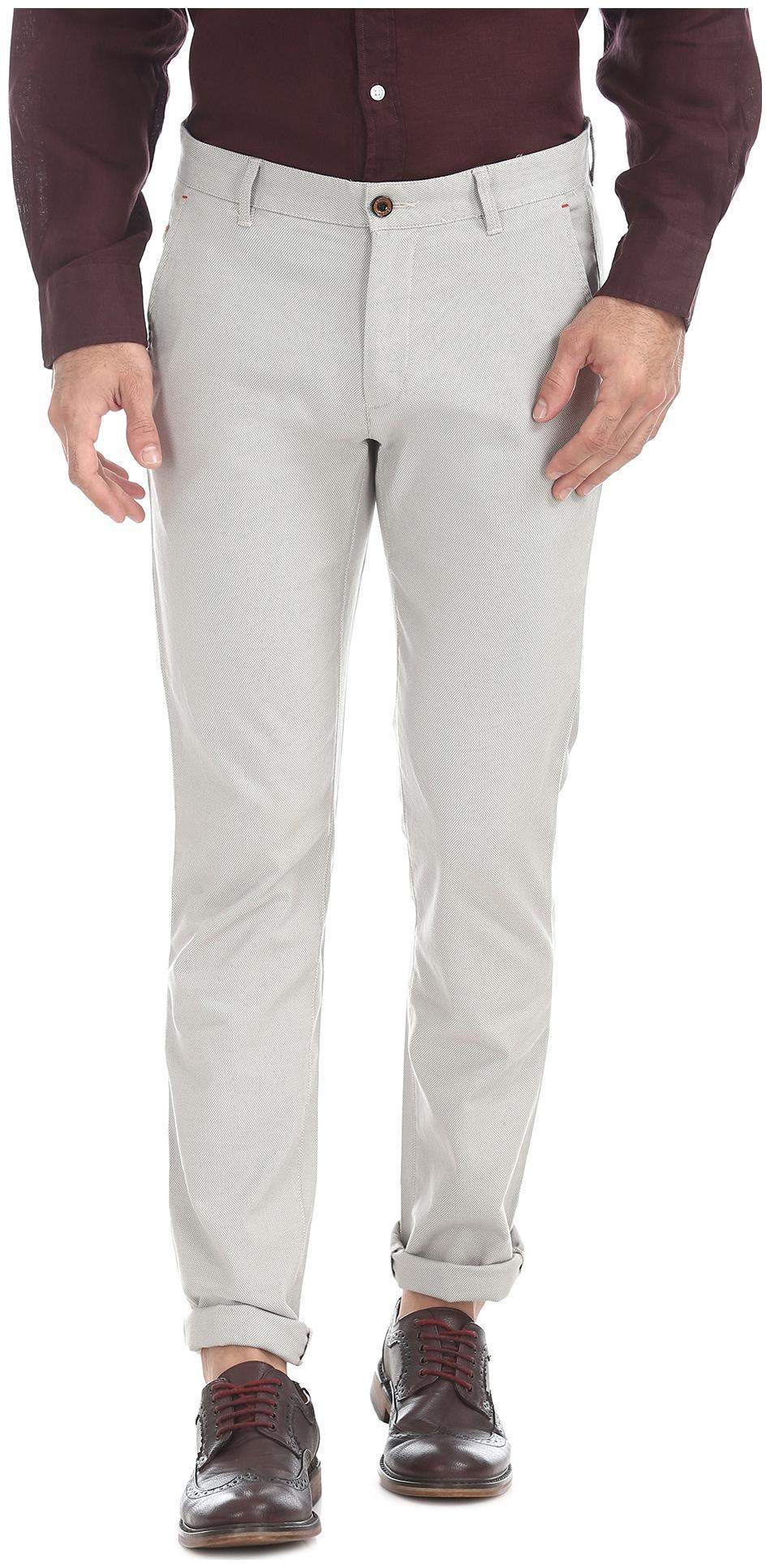 

Arrow Sports Slim Fit Patterned Trousers