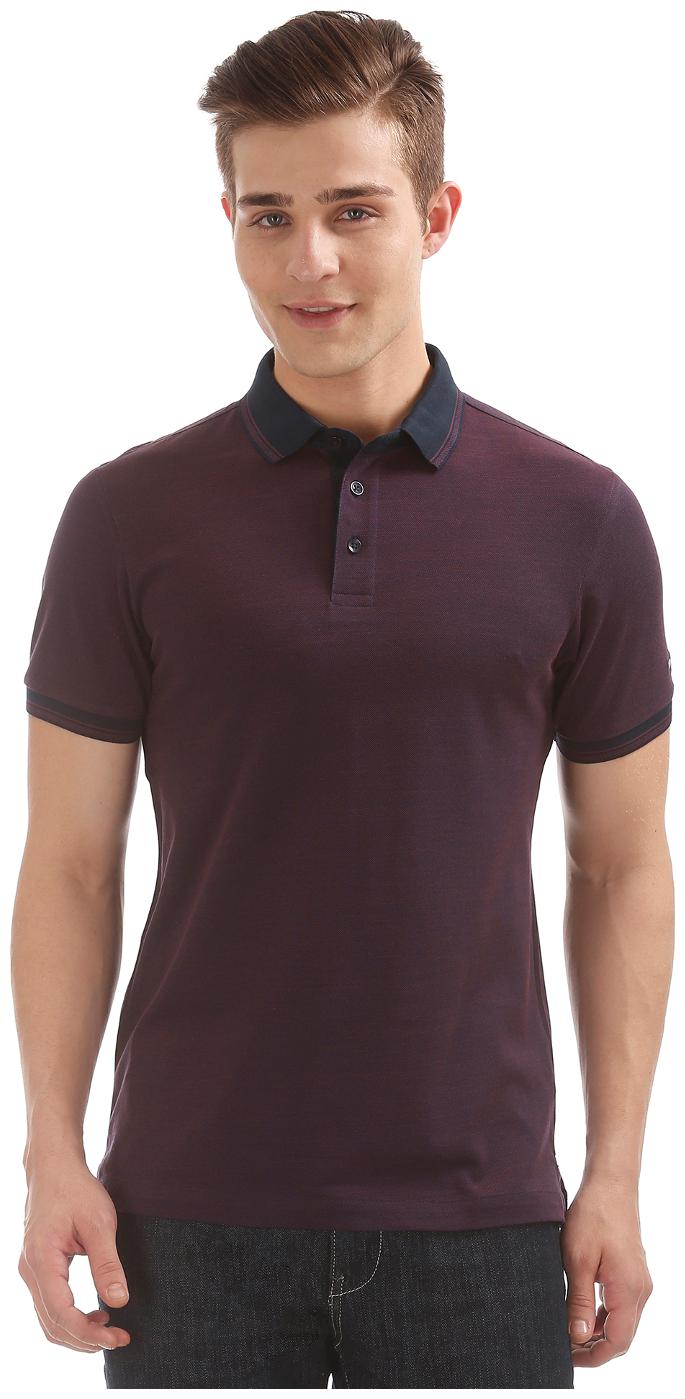 

Arrow Men Purple Regular fit Cotton Polo collar T-Shirt - Pack Of 1