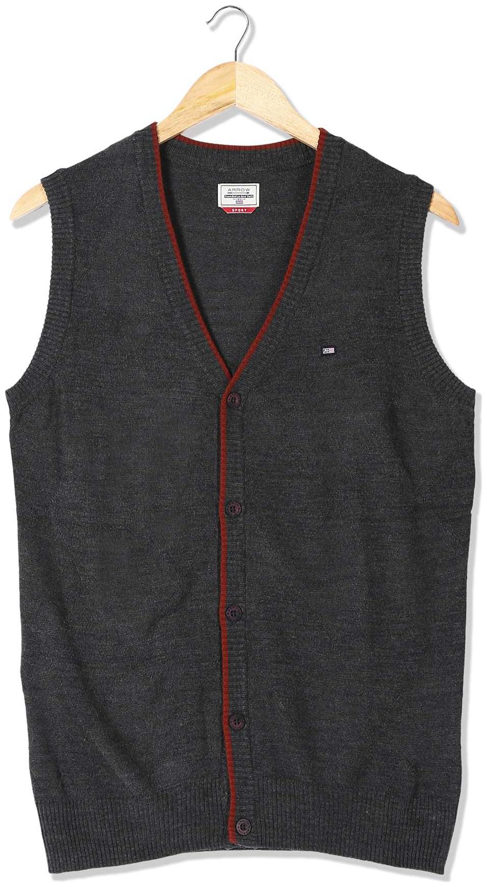 

Arrow Men Grey V neck Pullover
