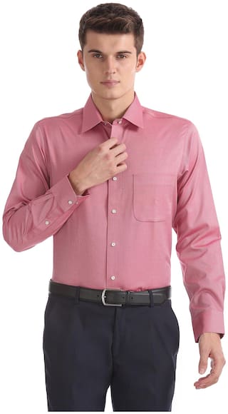 Arrow Men Regular fit Formal Shirt - Red
