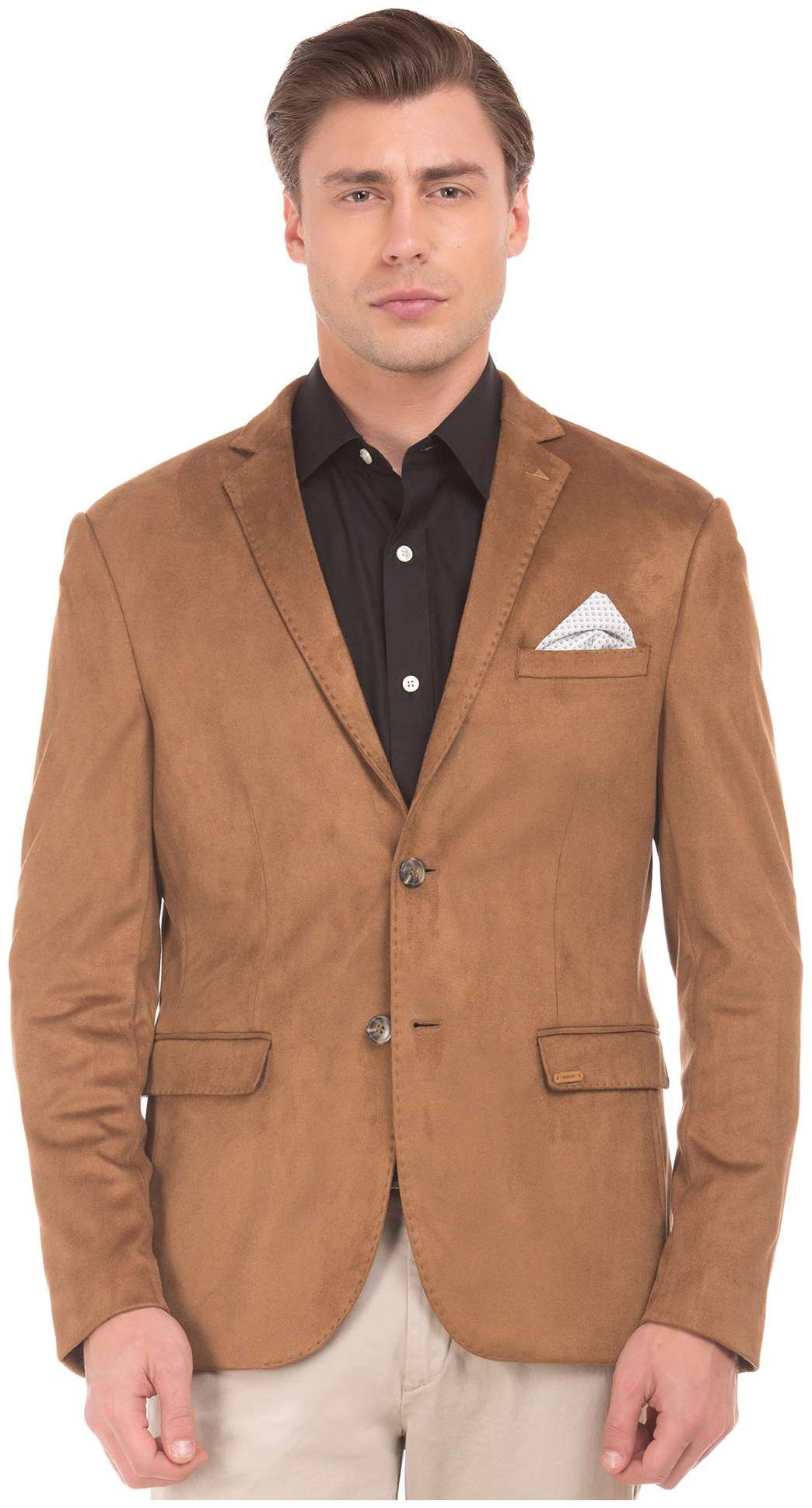 

Arrow Men Brown Solid Slim fit Single Breasted Blazer