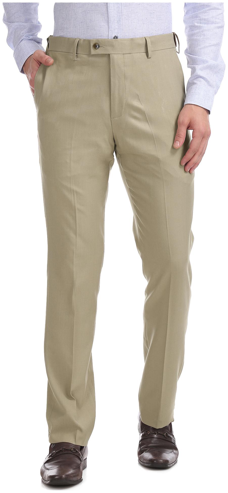 

Arrow Men Solid Tapered Fit Formal Trouser - Brown
