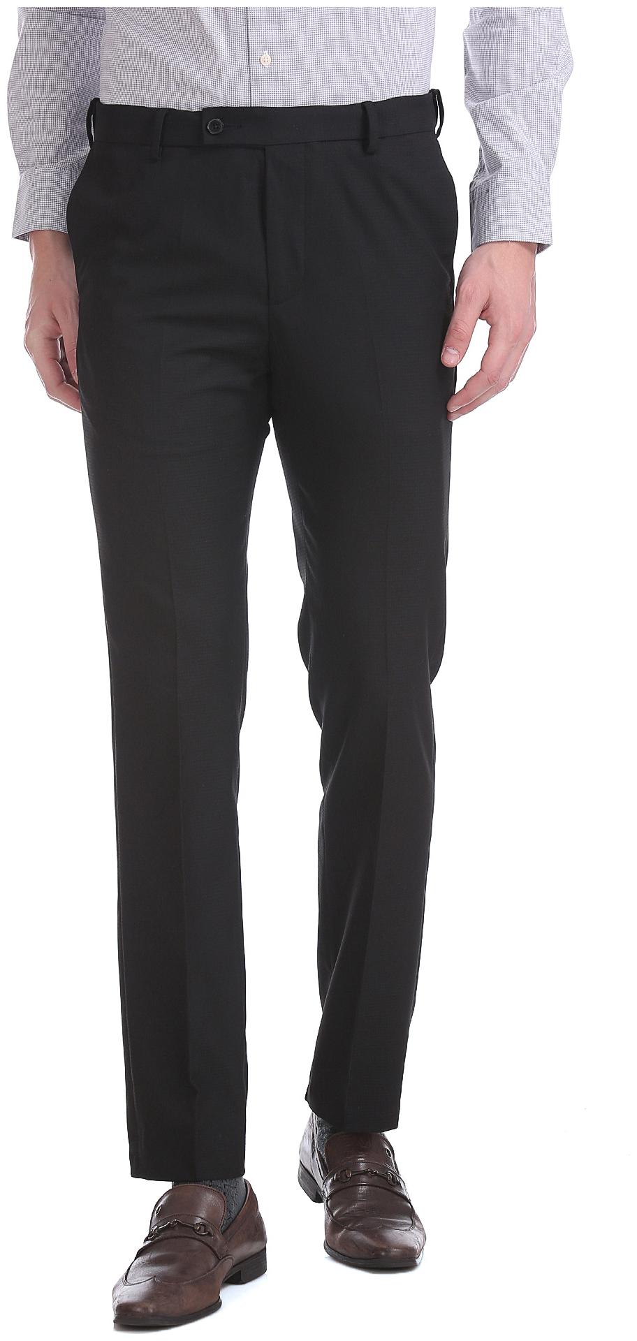 

Arrow Men Textured Tapered Fit Formal Trouser - Black
