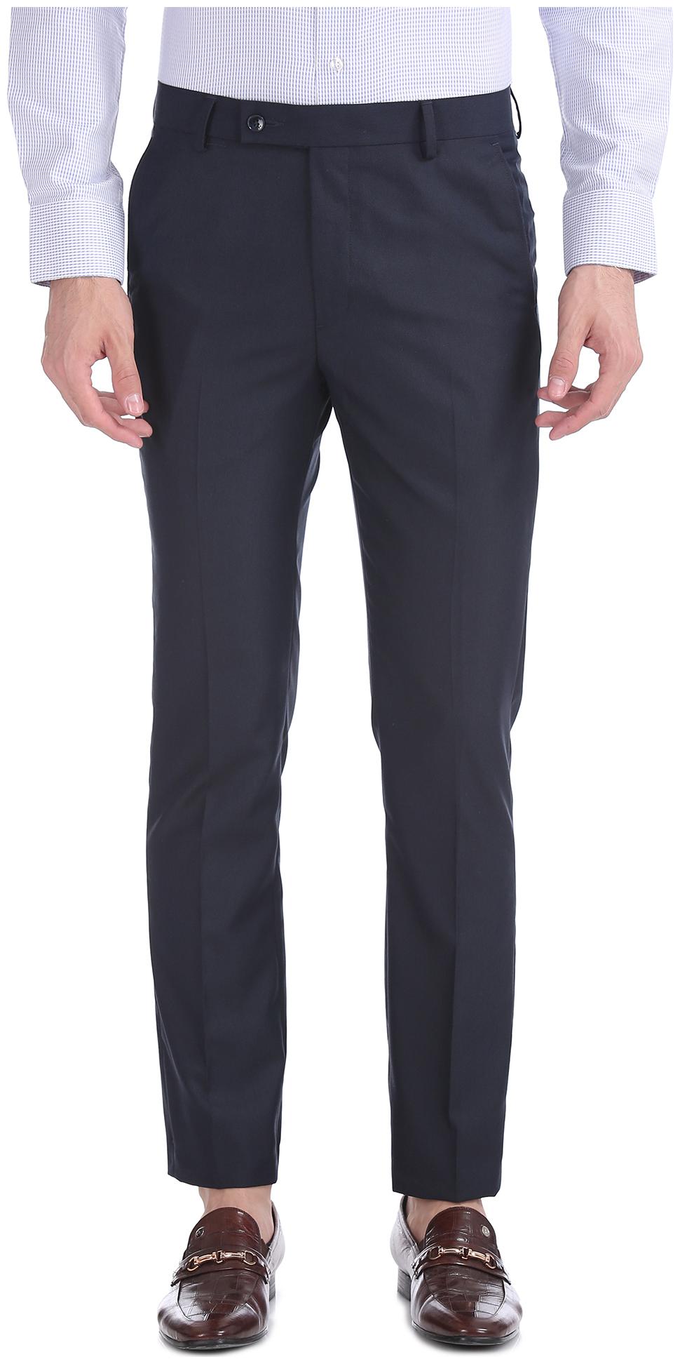 

Arrow Men Solid Tapered Fit Formal Trouser - Blue