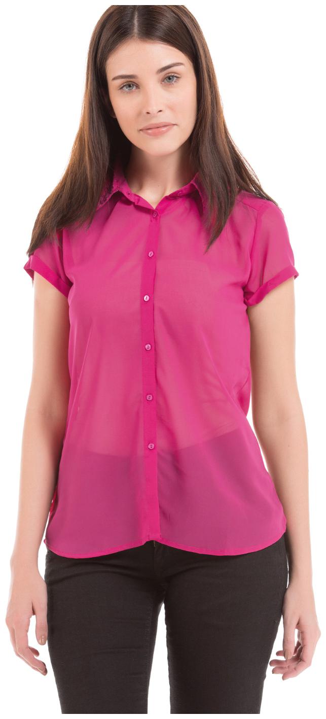 

Arrow Women Pink Solid Regular Fit Shirt