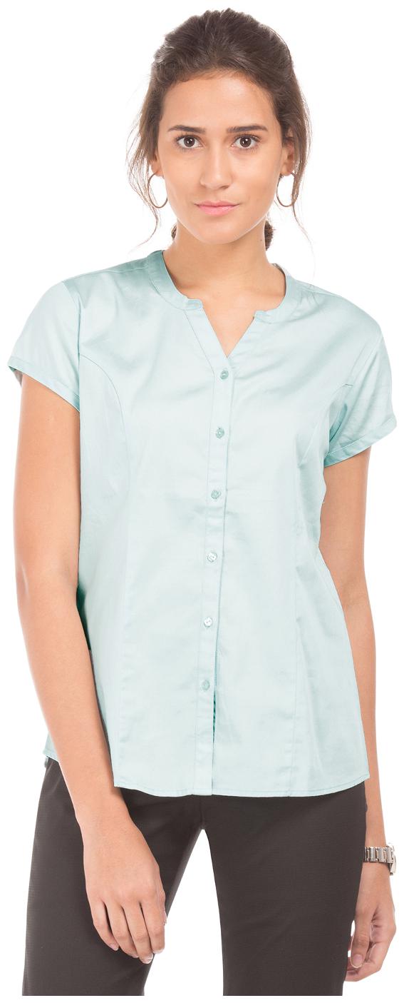 

Arrow Women Blue Solid Regular Fit Shirt