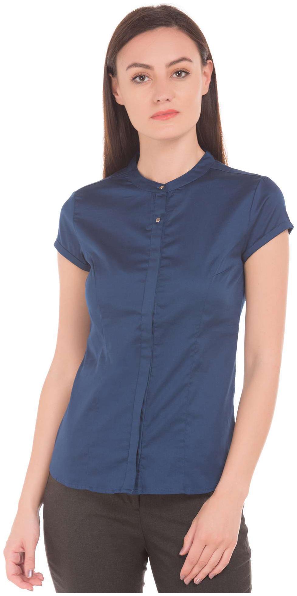 

Arrow Women Blue Solid Regular Fit Shirt