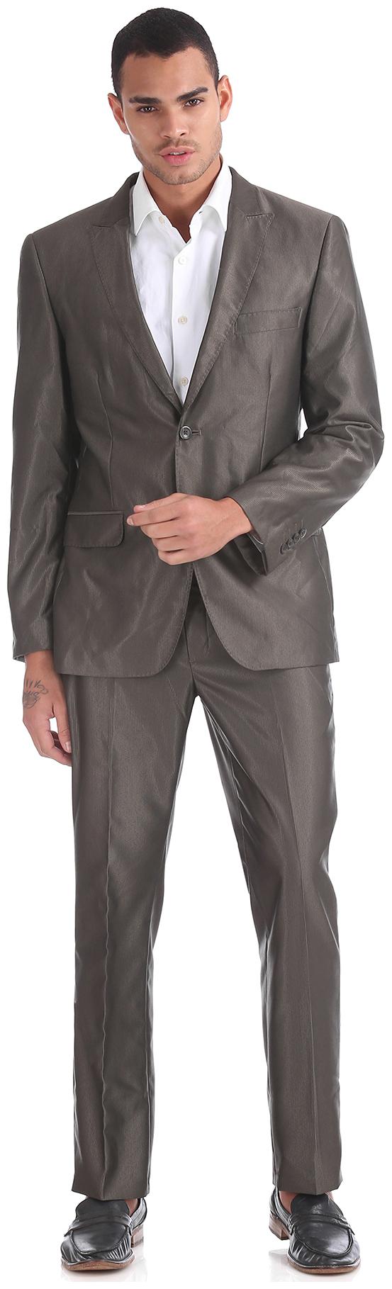 

ArrowBody Tailored Regular Fit Patterned Weave Suit
