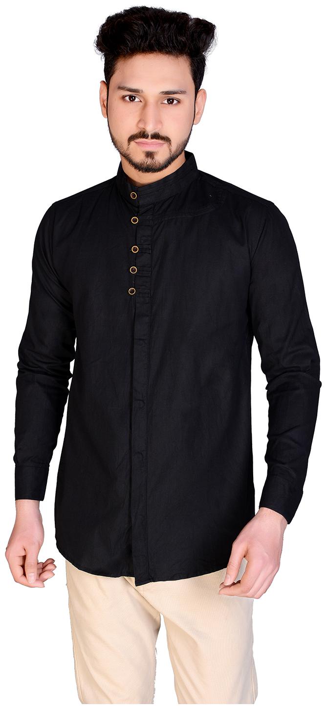 

ARYSON Men Black Solid Regular Fit Casual Shirt