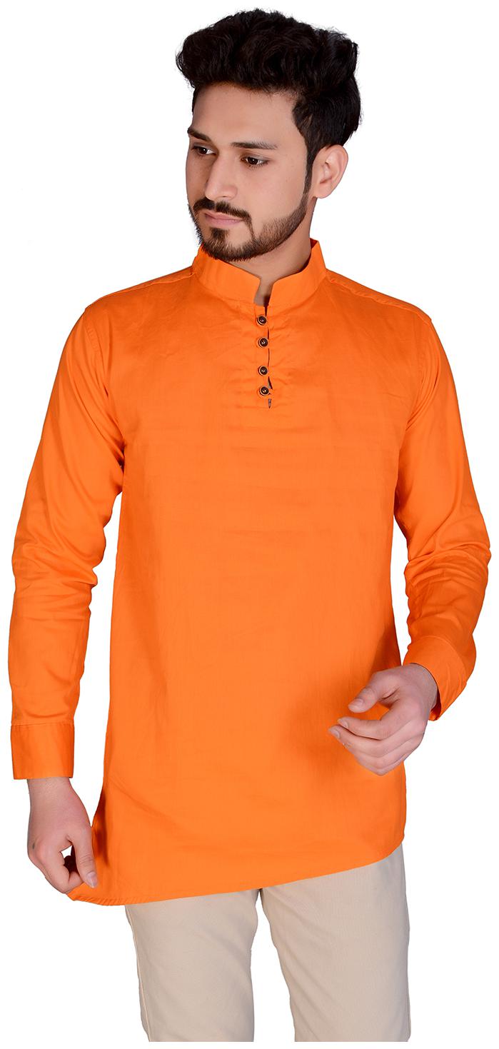 

ARYSON Men Orange Regular Fit Kurta