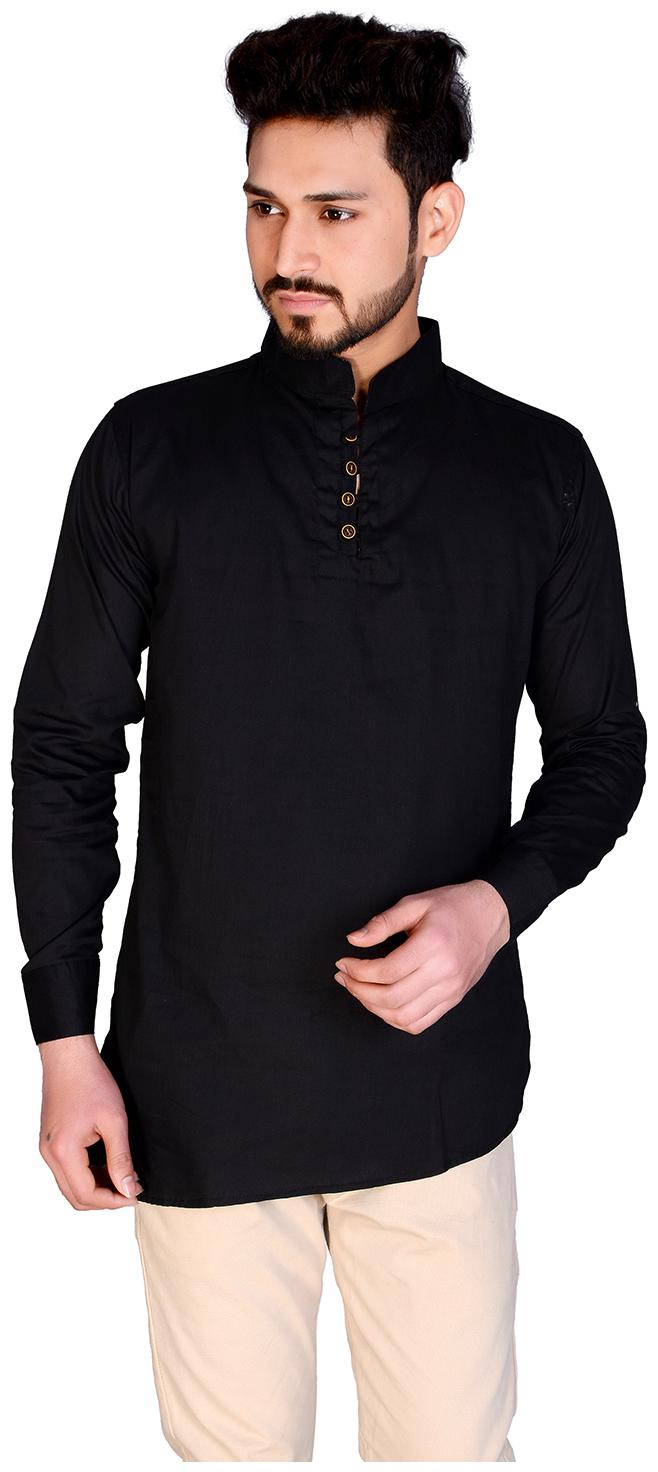 

ARYSON Men Black Regular Fit Kurta