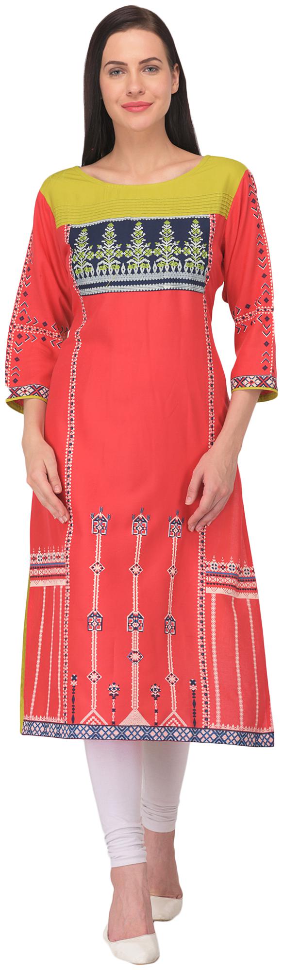 

ARZONAI Women Multi Printed Straight Kurta