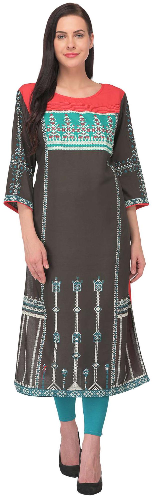 

ARZONAI Women Multi Printed Straight Kurta