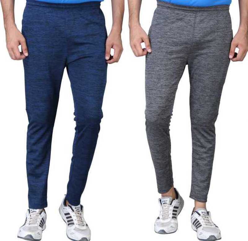 

ASAR Men Blue Grey Solid Slim fit Track pants