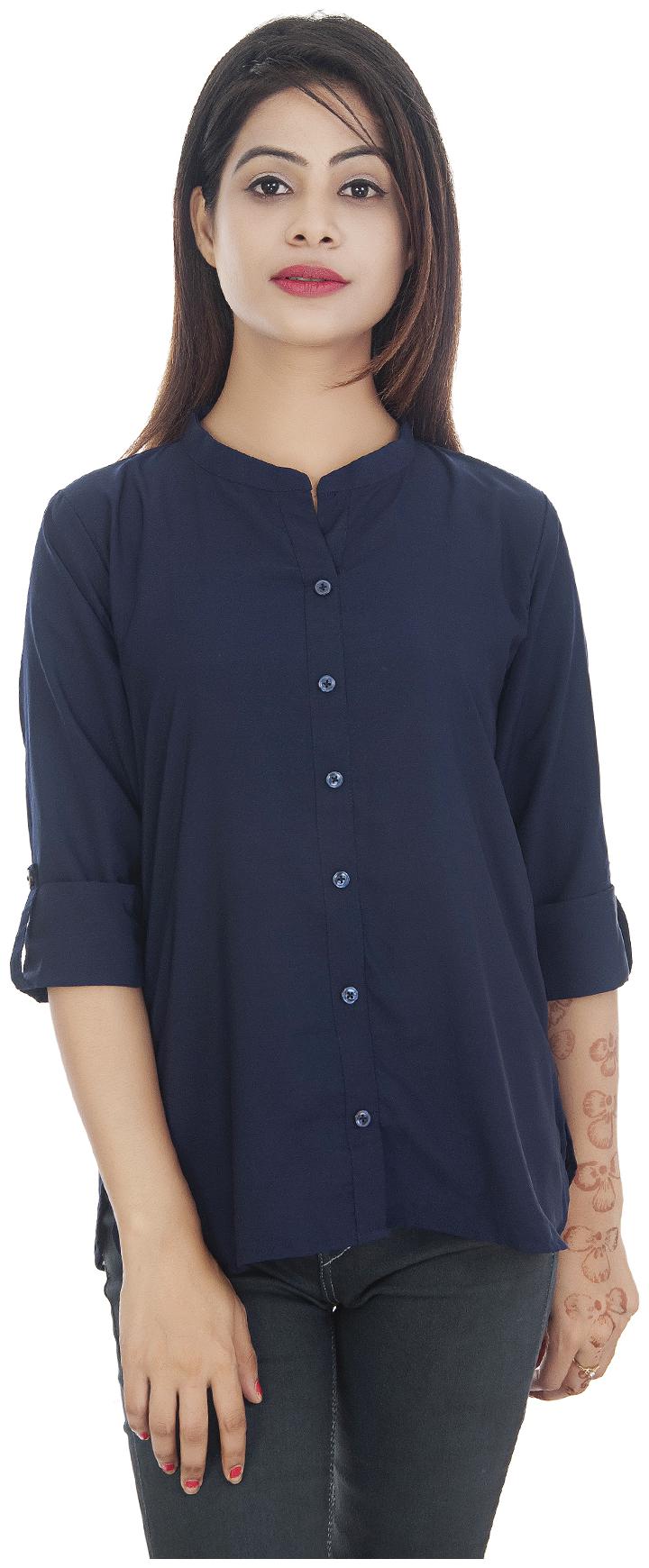 

Ashvik Women Solid Regular top - Blue