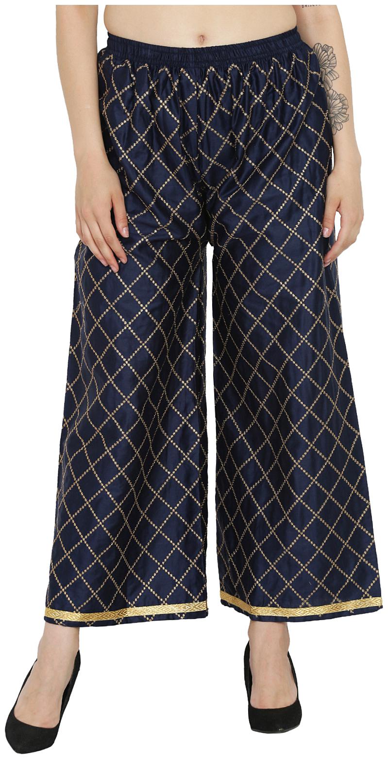 

ASMAANI Women Cotton Palazzos Blue color