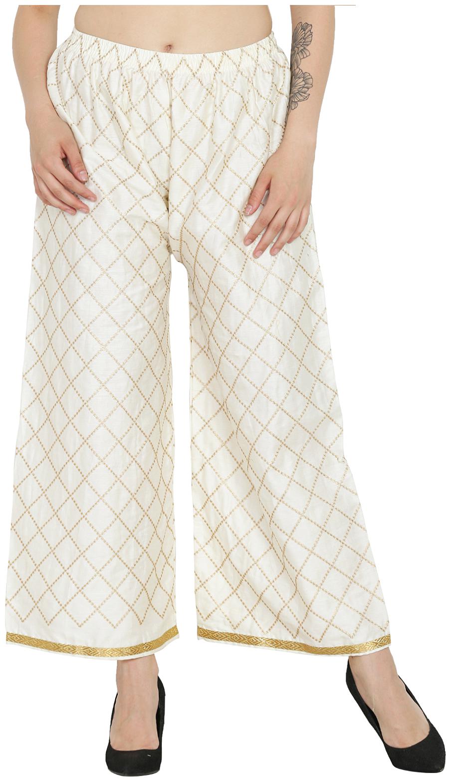 

ASMAANI Women Cotton Palazzos Beige color