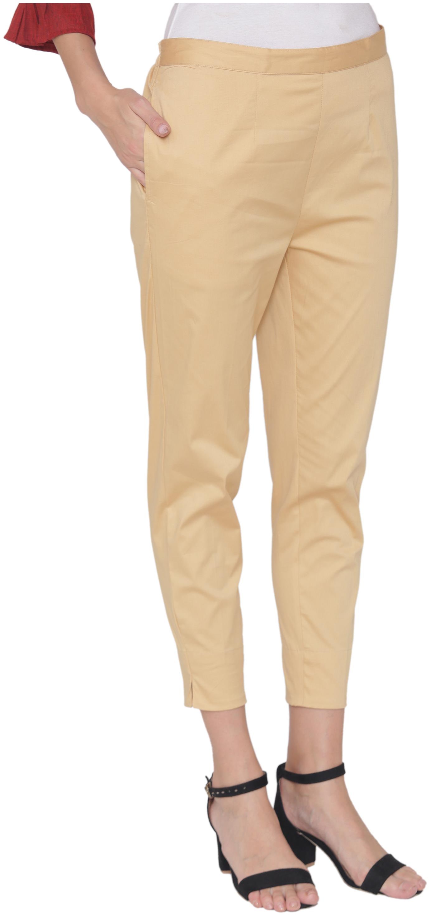 

ASTEN Women Beige Slim fit Regular pants