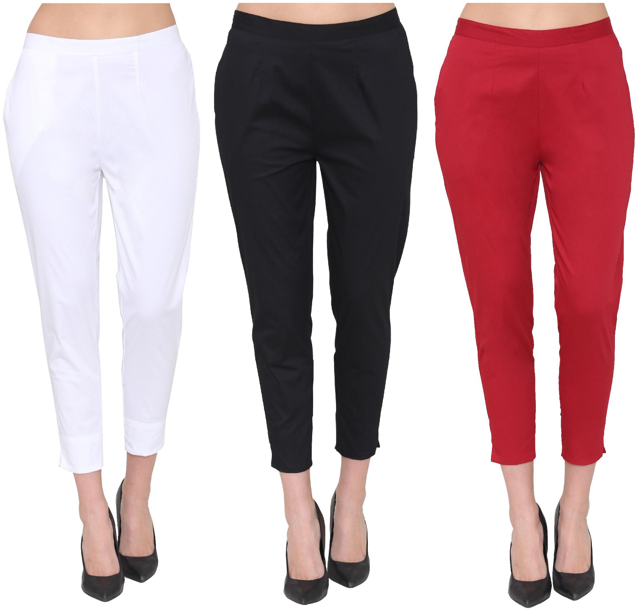 

ASTEN Cotton Solid Multi Color Regular Pant for Women