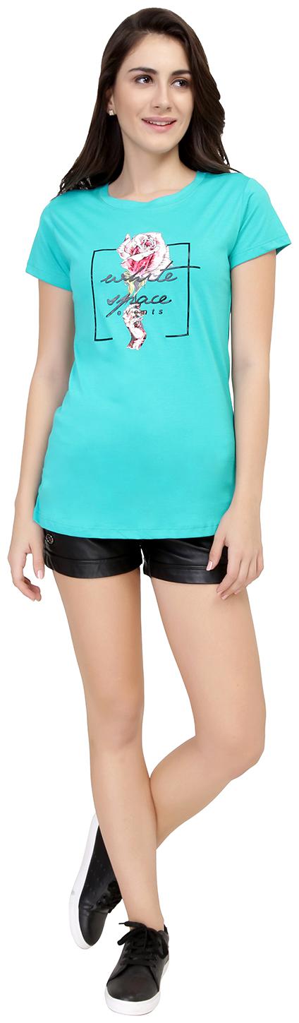 

Astron Women Green Regular fit Round neck Cotton T shirt