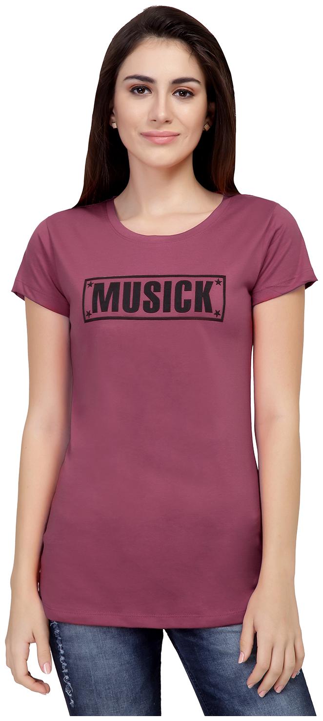 

Astron Women Maroon Regular fit Round neck Cotton T shirt
