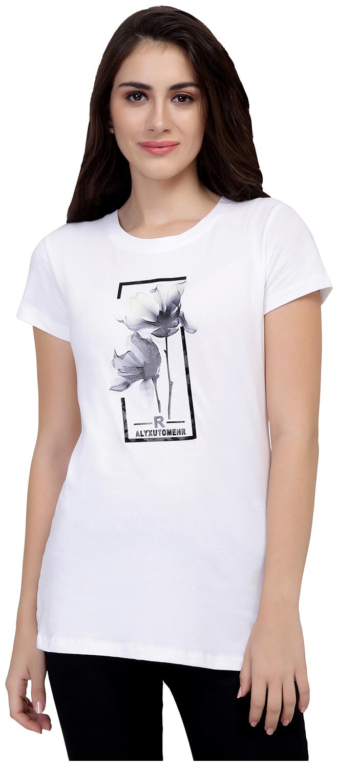 

Astron Women White Regular fit Round neck Cotton T shirt