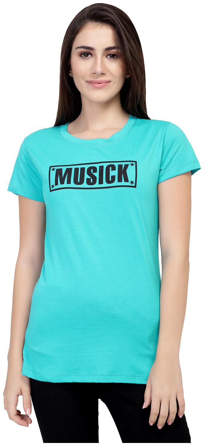 

Astron Women Green Regular fit Round neck Cotton T shirt