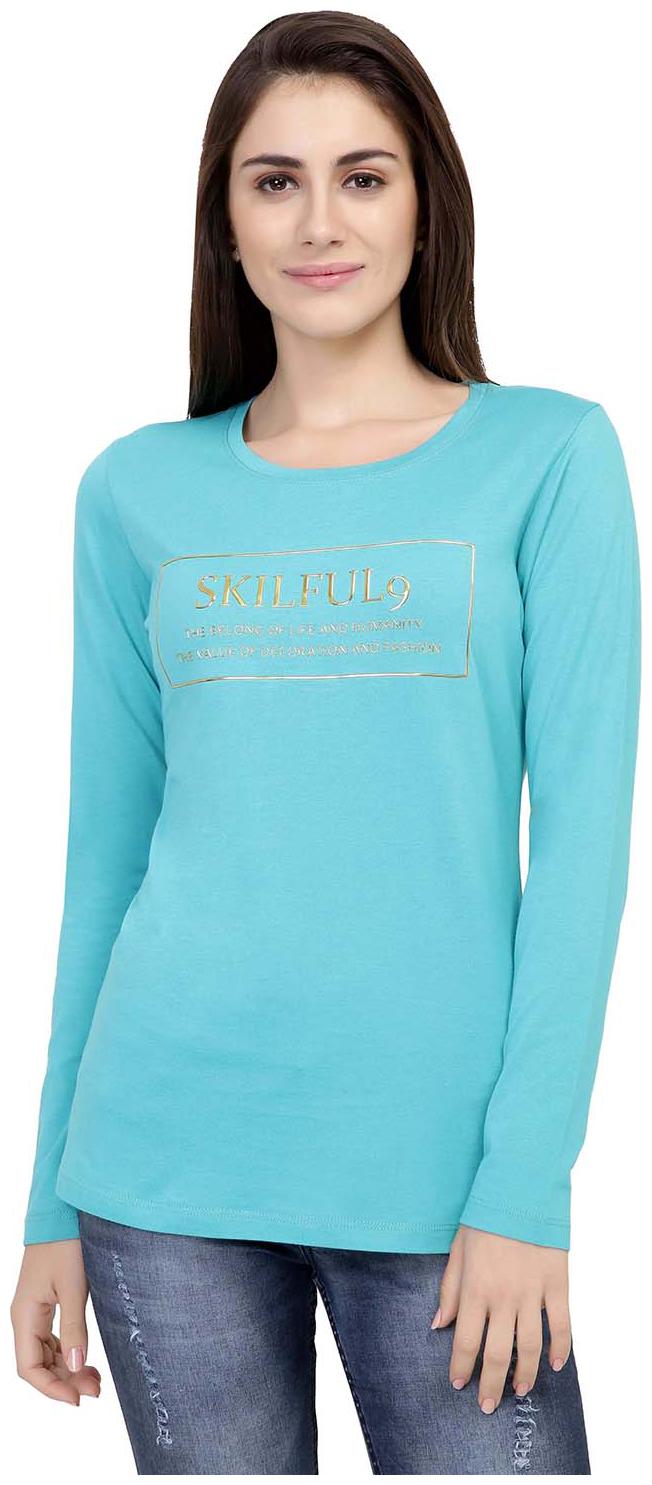 

Astron Women Green Regular fit Round neck Cotton T shirt