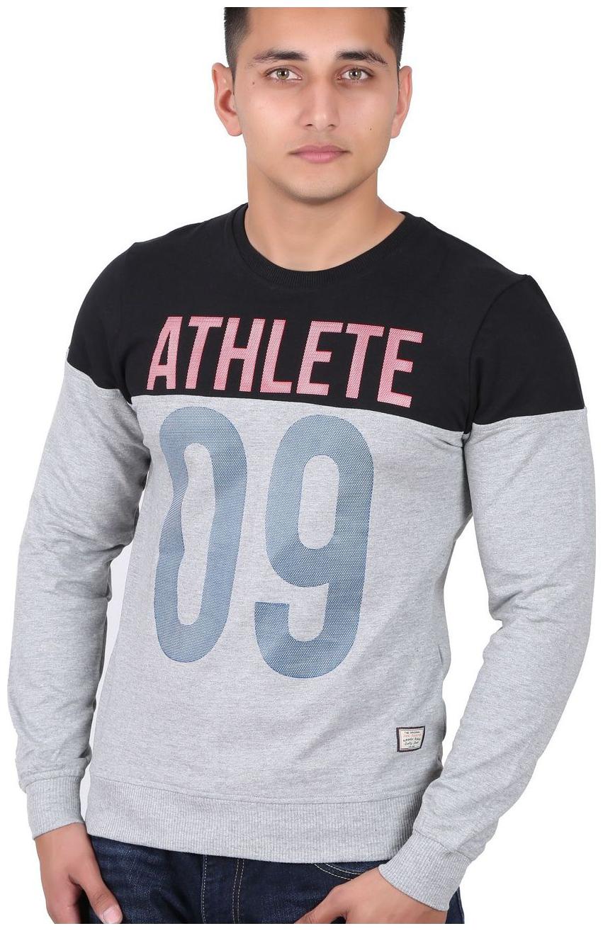 

JTEE Men Grey Round neck Sweatshirt