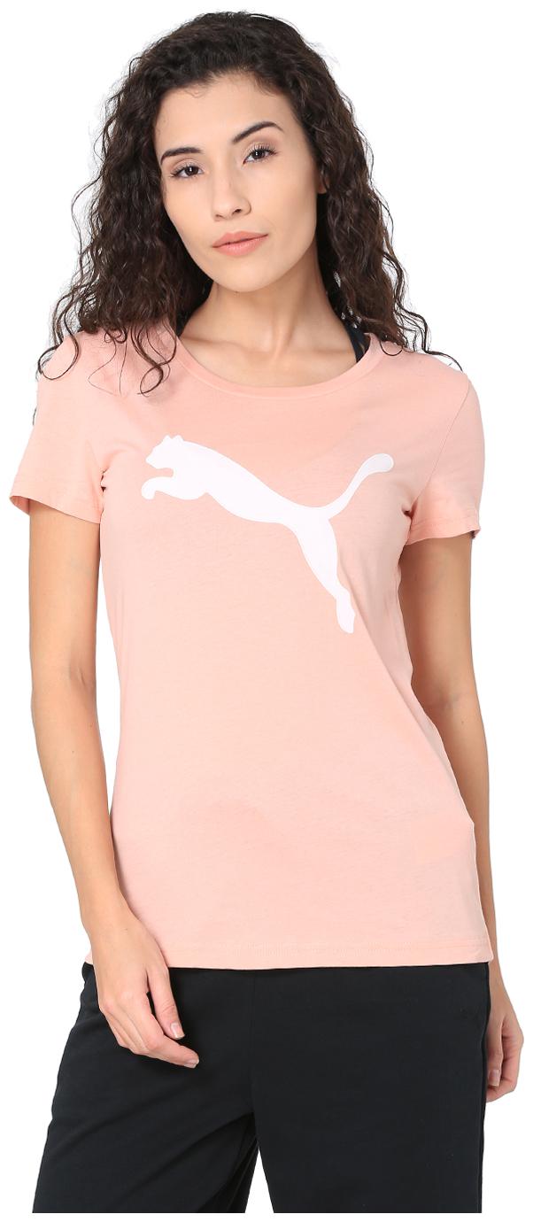 

Puma Women Beige Regular fit Round neck Cotton T shirt