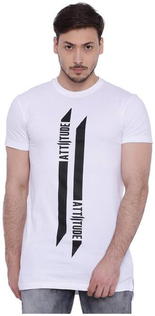 Buy Attitude Men White Slim Fit Sports T Shirt Online At Low