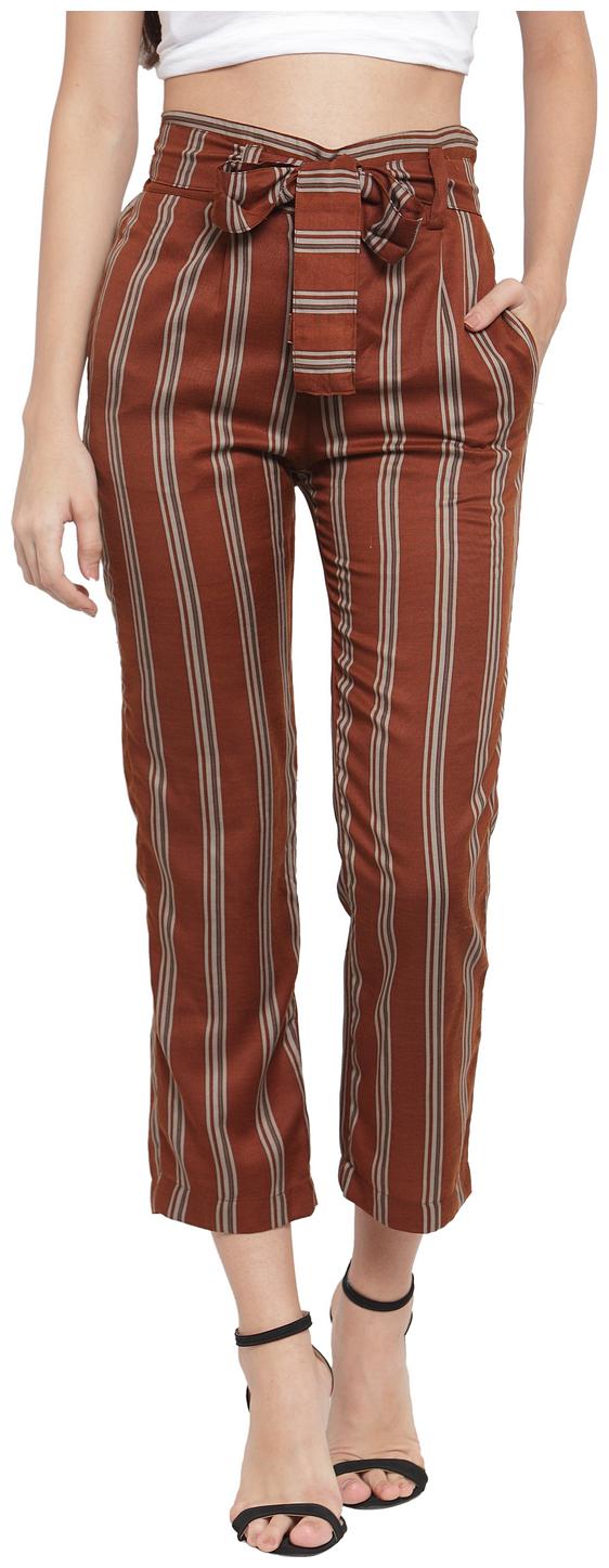 

Aujjessa Women Brown Straight fit Regular pants