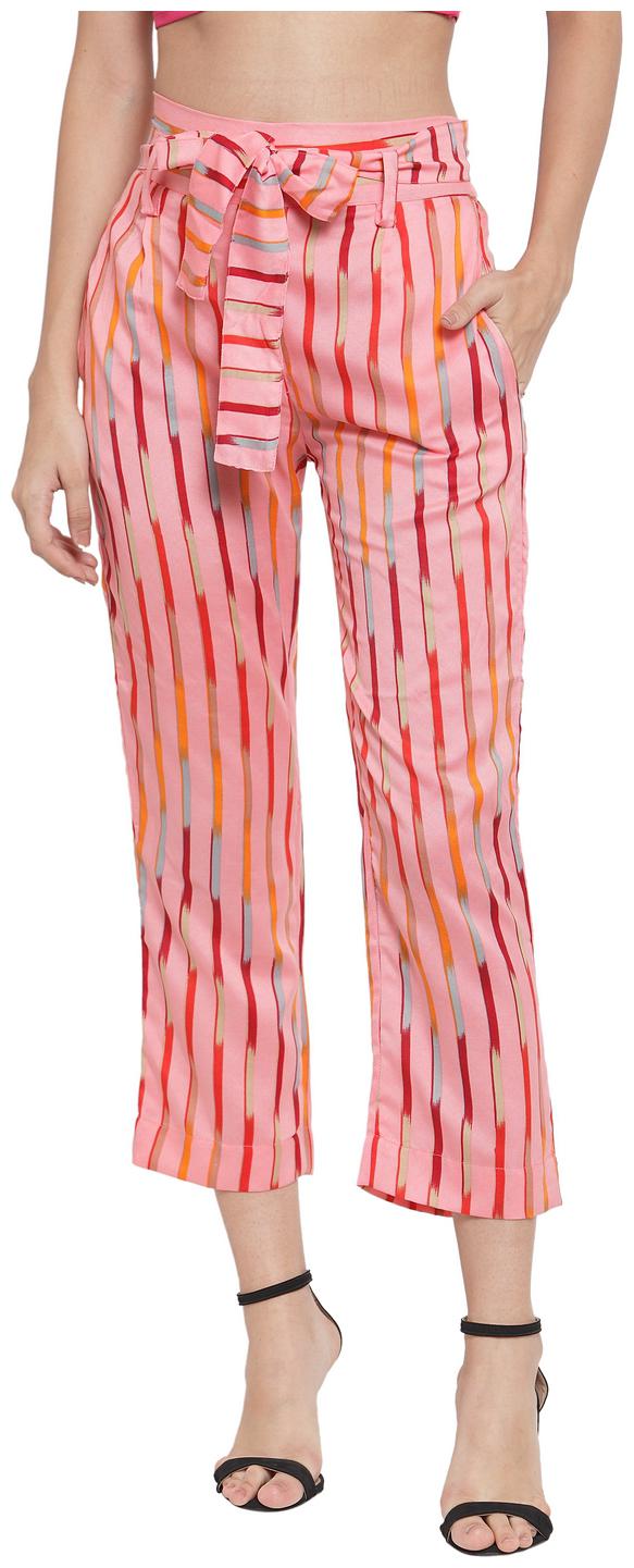

Aujjessa Women Pink Straight fit Regular pants