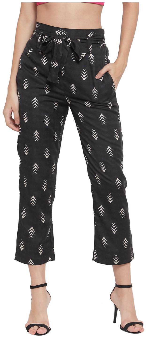 

Aujjessa Women Black Straight fit Regular pants