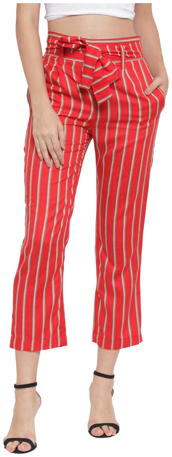 

Aujjessa Women Red Straight fit Regular pants