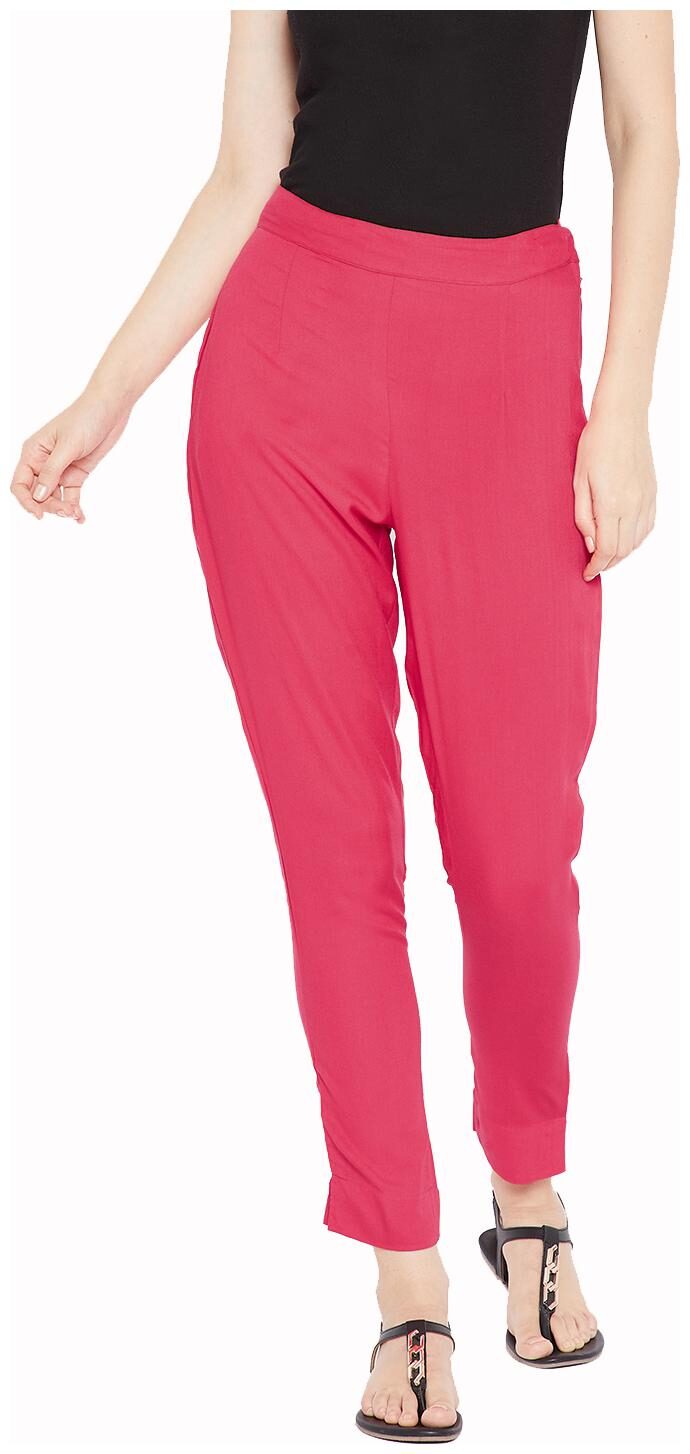 

Aujjessa Women Pink Regular fit Regular pants