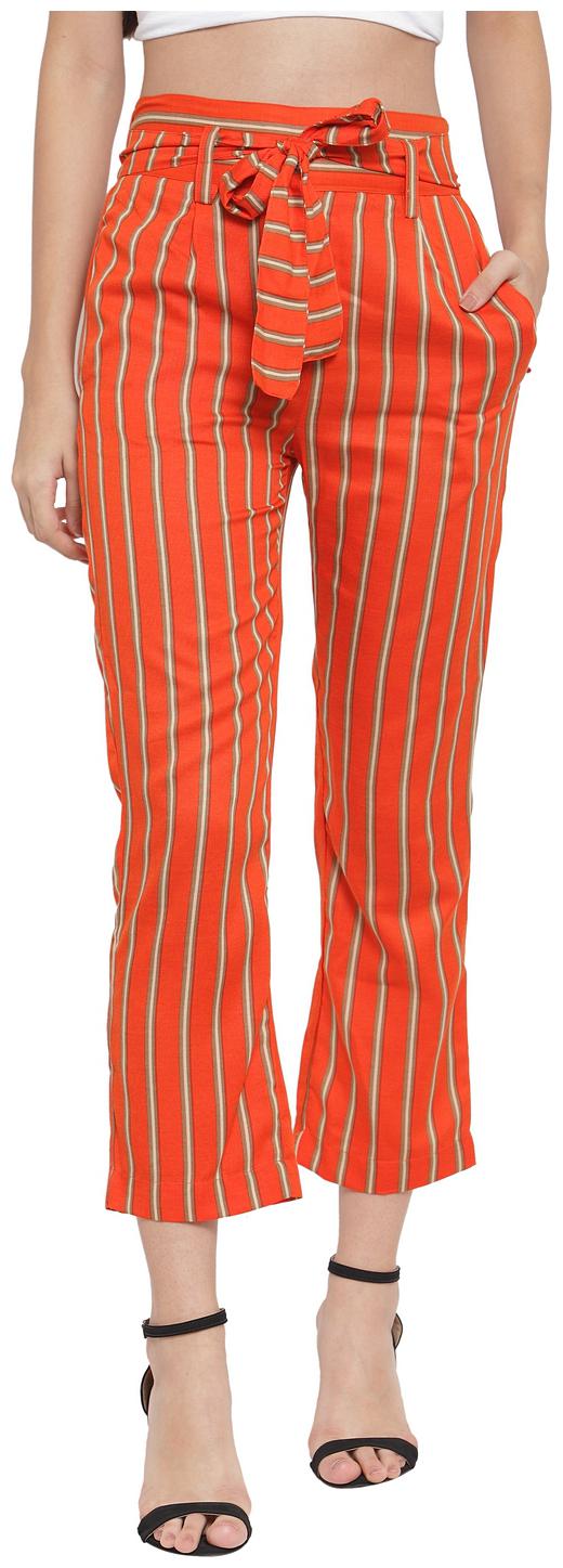 

Aujjessa Women Orange Straight fit Regular pants