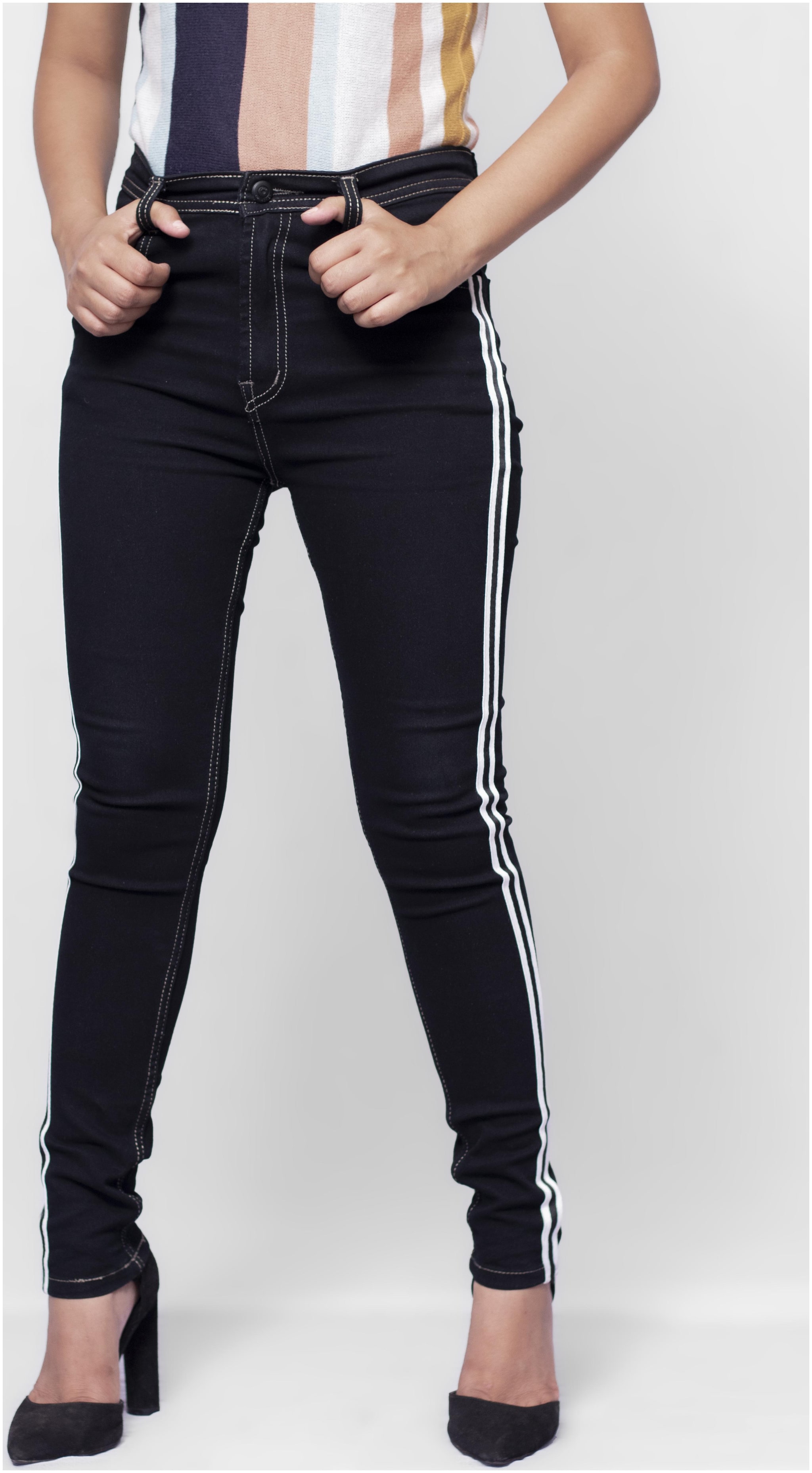 

AURBEA Women Black Skinny fit Jeans