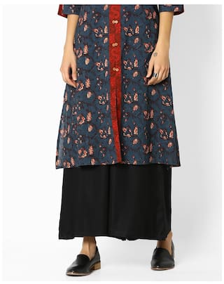 Avaasa By Reliance Trends Women Black Cotton Palazzo Online At Avaasa By Reliance Trends Women Black Cotton Palazzo