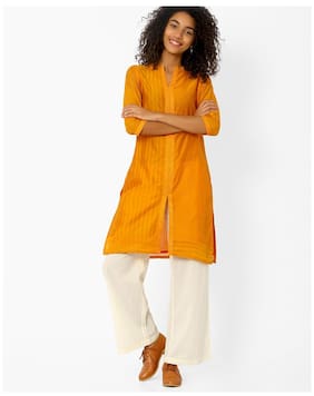 Avaasa Mix N Match By Reliance Trends Kurtas Kurtis Prices Avaasa Mix N Match By Reliance Trends Yellow Women Regular Kurta