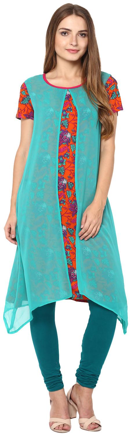 

Avanya Women Cotton A-Line Kurta with Legging