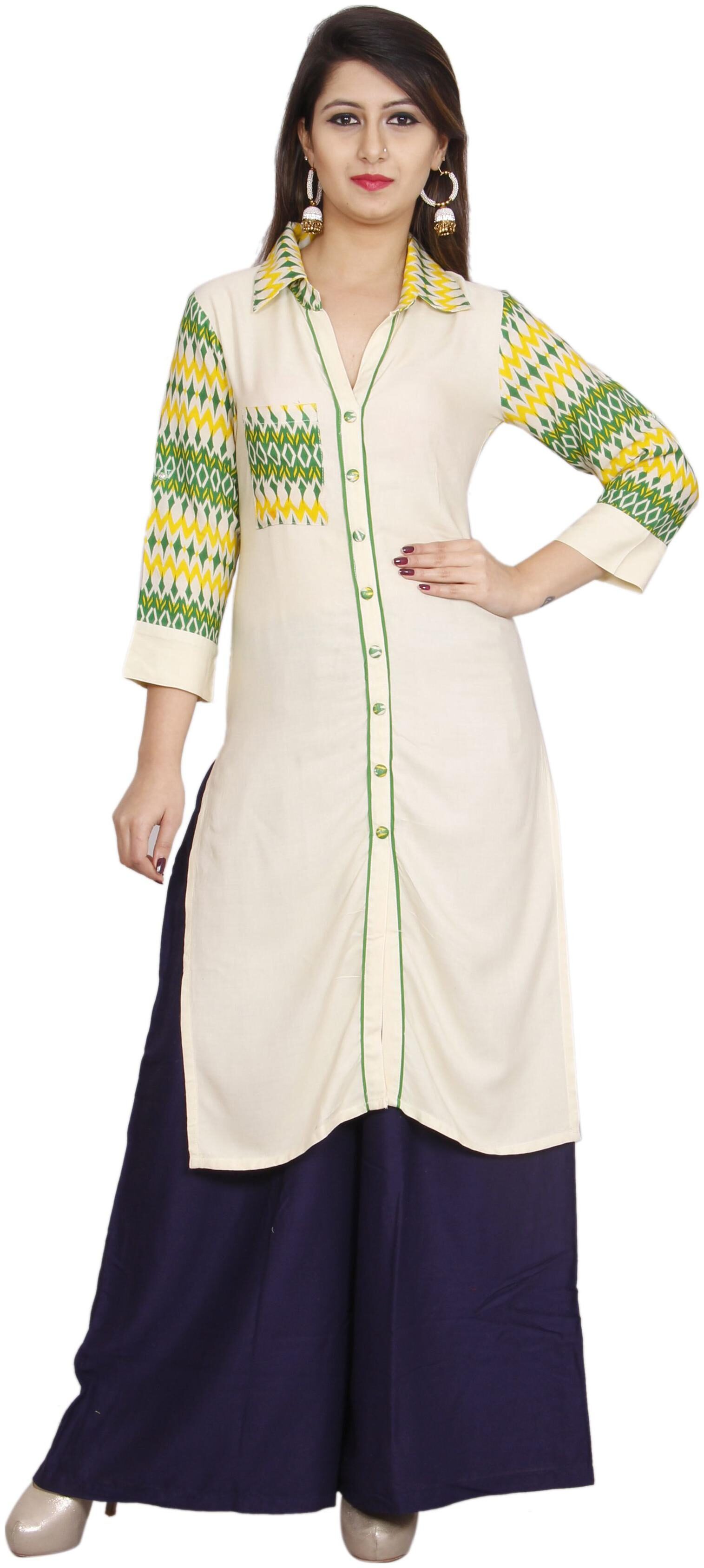 

Avanya Women Rayon Straight Kurta with Palazzo