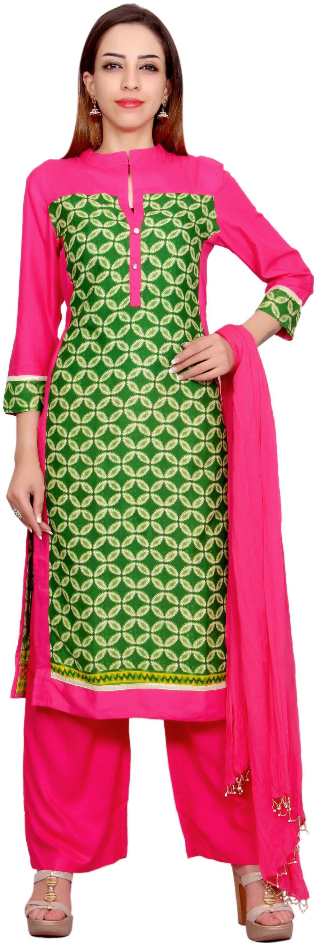 

Avanya Women Rayon Straight Kurta with Palazzo Dupatta Set