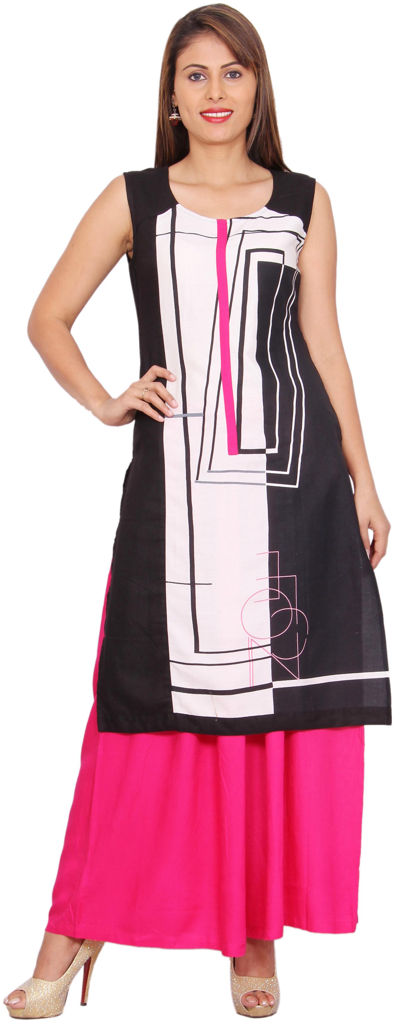 

Avanya Women Rayon Straight Kurta with Palazzo