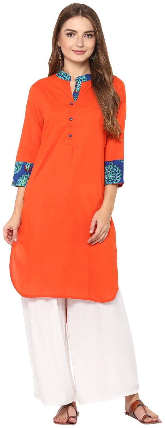 

Avanya Women Rayon Straight Kurta with Palazzo