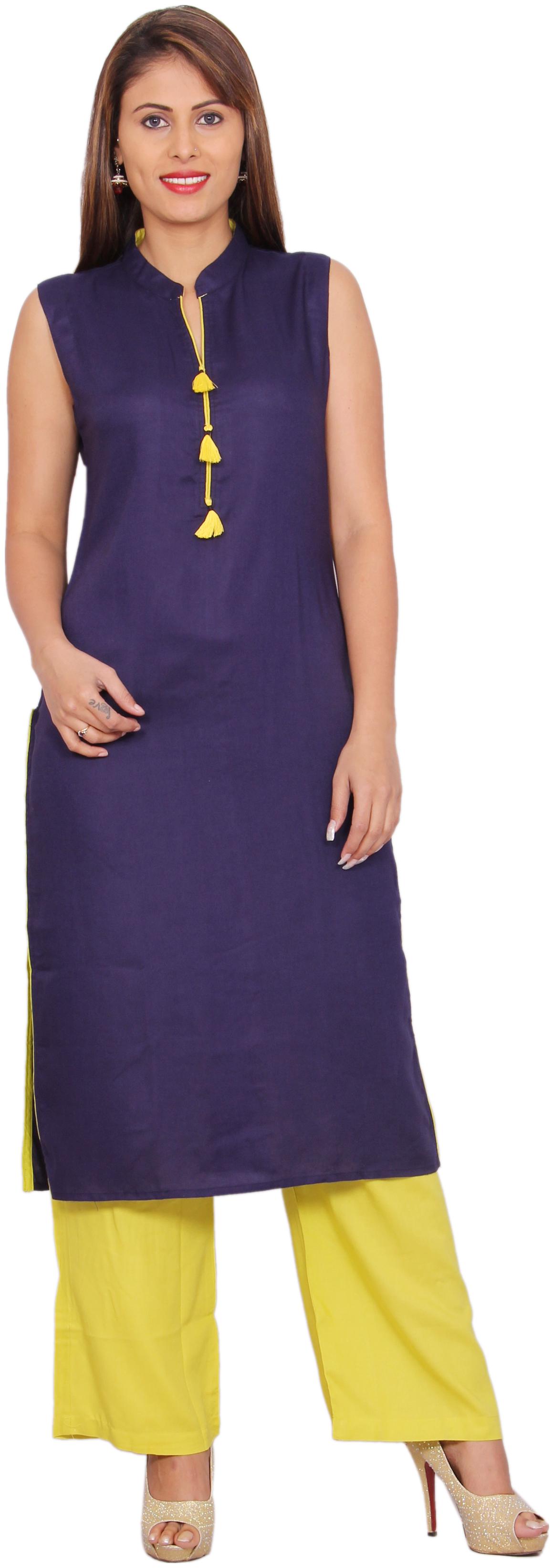 

Avanya Women Rayon Straight Kurta with Palazzo