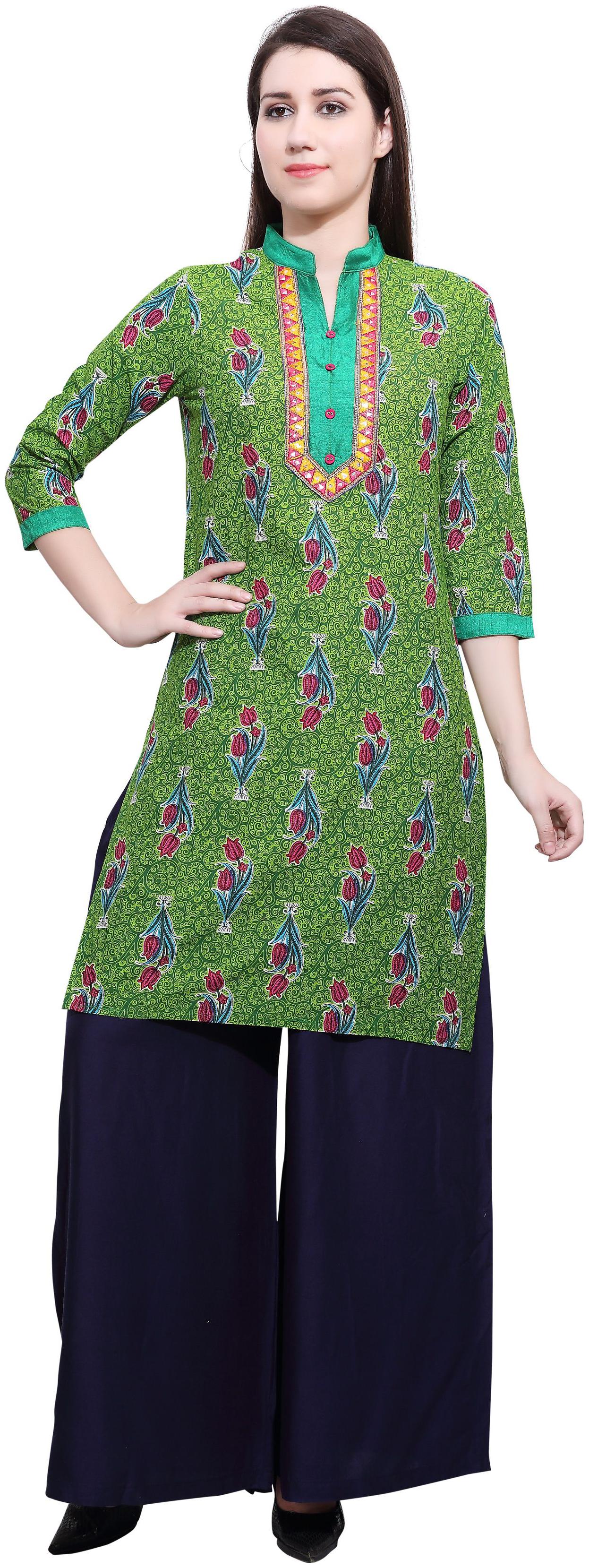 

Avanya Women Cotton Straight Kurta with Palazzo