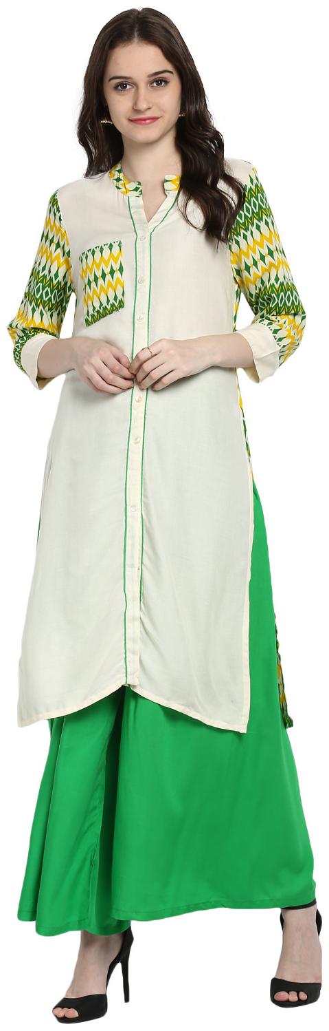

Avanya Women Rayon Straight Kurta with Palazzo