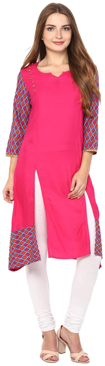 

Avanya Women Rayon Straight Kurta with Legging