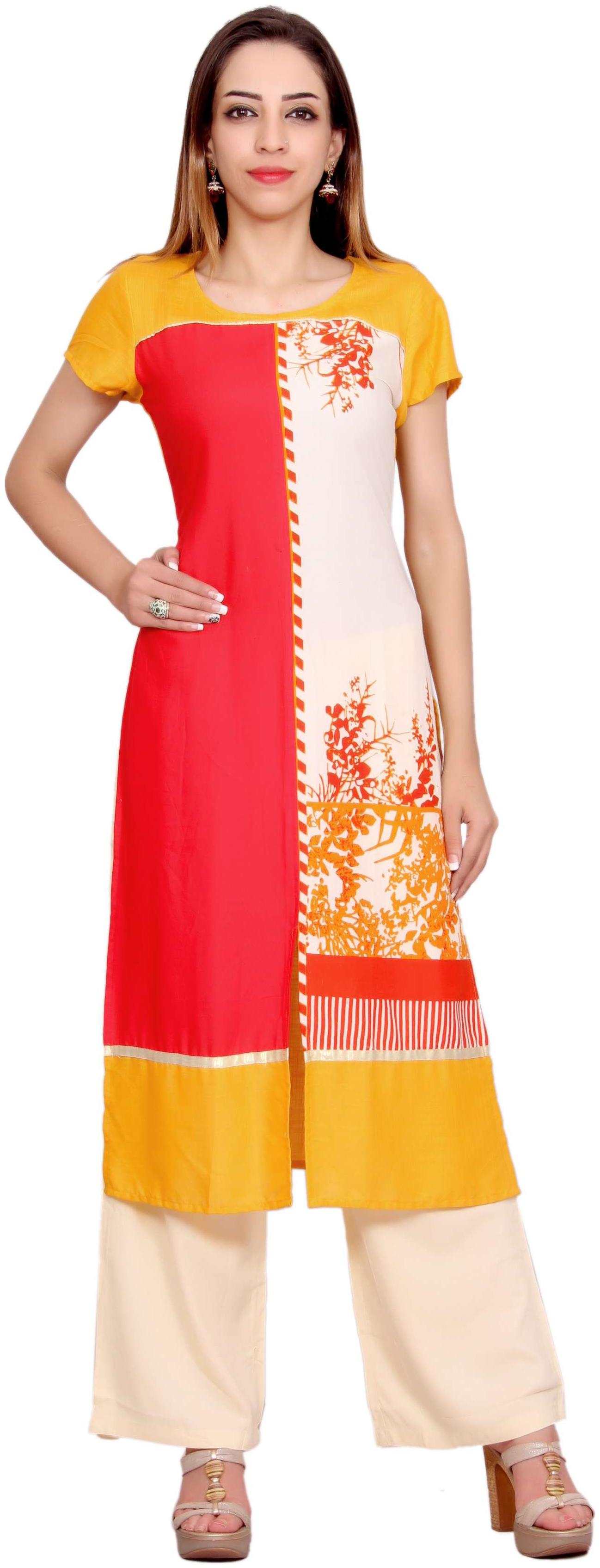 

Avanya Women Multi Printed Straight Kurta